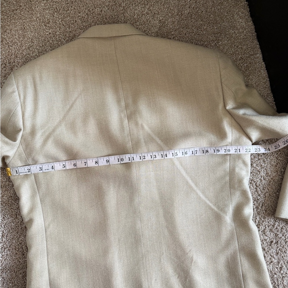 Oscar De La Renta Vintage Tan Silk Wool Sport Coat size 40R - Picture 11 of 11